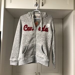 Canadiana Grey Canada Hoodie Women’s S Small NWT
